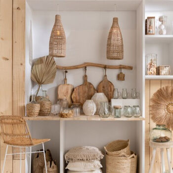 Natural Seagrass Bottle Pendant Light, 7 of 7