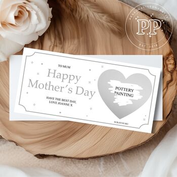 Personalised Mother's Day Voucher, Mother's Day Scratch Off Ticket, 6 of 9