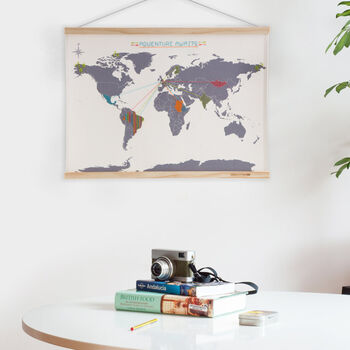 Cross Stitch Your Travels Map Wall Hanging, 2 of 11