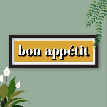 Framed Bon Appetit Print, 3 of 10