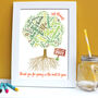 Personalised 'Class Tree' Teacher Thank You Print, thumbnail 3 of 7