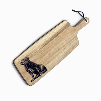 Personalised Dogue De Bordeaux Engraved Acacia Serving Board, 2 of 4