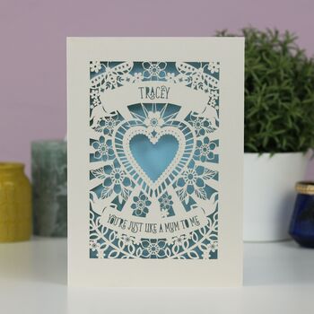 Personalised 'Like A Mum To Me' Mother's Day Card, 4 of 4
