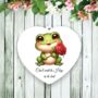 Personalised Cute Rose Animal Frog Decoration, thumbnail 1 of 2