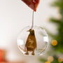 Personalised First Christmas Penguin Dome Bauble, thumbnail 2 of 3