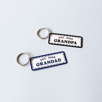 The Year You Became My Grandad Personalised Keyring, 4 of 6