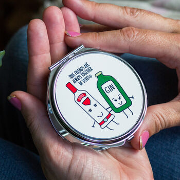 'Together In Spirits' Compact Mirror Gift For Friend, 3 of 6