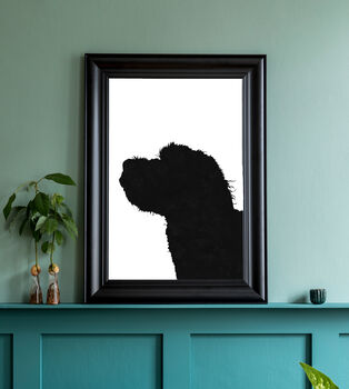 Custom Dog Silhouette Pet Portrait Gift, 7 of 9