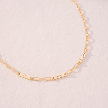 Statement Bar And Chain Necklace, 5 of 12