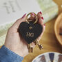 Personalised Saffiano Leather Heart Keyring, thumbnail 2 of 10