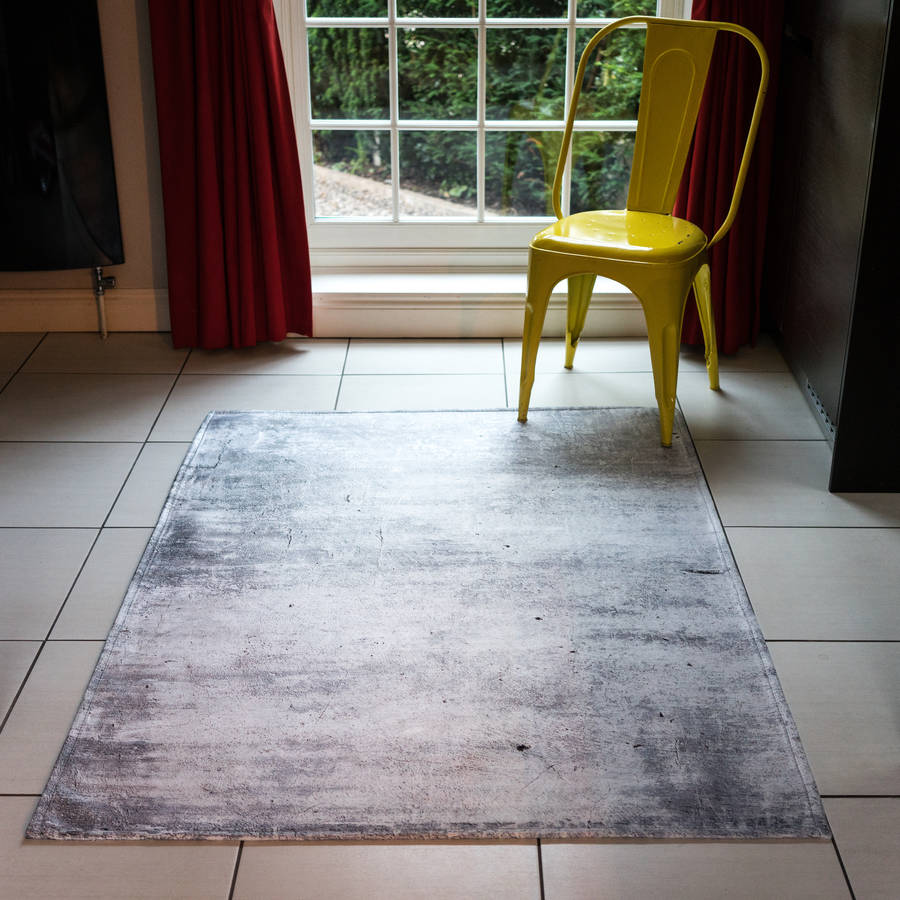 Concrete Effect Patterned Rug By I Love Retro