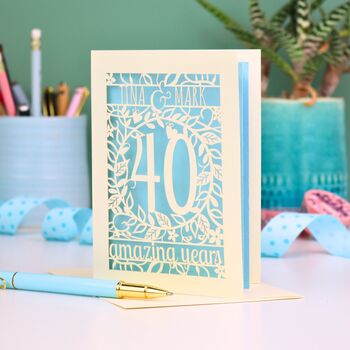 Ruby Wedding Anniversary Card 40 Amazing Years, 5 of 6