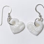 White Porcelain Heart Earrings, thumbnail 3 of 5