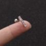 Dainty Silver Cartilage Screwback Earrings For Her, thumbnail 3 of 5