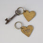 8th Anniversary Gift Bronze Heart Keyring, thumbnail 4 of 7