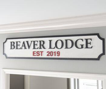 Personalised Street Sign In A Vintage Railway Design, 4 of 5
