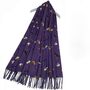 Bird Print Cotton Tassel Scarf, thumbnail 5 of 8