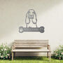 Personalised Cocker Spaniel Welcome Sign Metal Wall Art Gift For Home Or Garden Decor, thumbnail 6 of 11