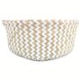 White Small Laundry Basket Wicker Woven, thumbnail 6 of 8