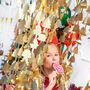 Gold Christmas Tree Curtain Party Backdrop, thumbnail 1 of 3