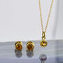 Citrine November Birthstone Gold Plated Silver Necklace, thumbnail 8 of 10