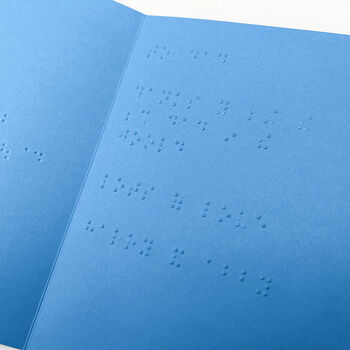 Personalised Braille Thank You Card, 4 of 5