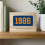 Personalised Year Milestone Giant Wooden Block For Birthday Or Anniversary Gift, thumbnail 1 of 9