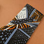 African Print Cotton Napkin | Grey Deji Print, thumbnail 7 of 7