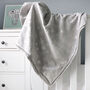 Personalised Embossed Star Grey Baby Blanket, thumbnail 5 of 9