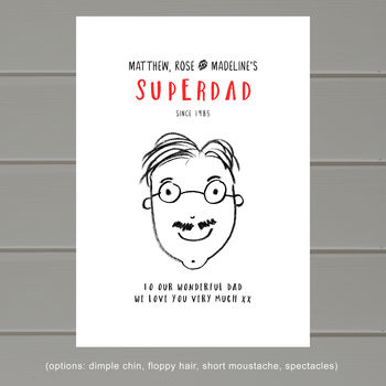 Personalised 'Super Dad' Father's Day Print, 8 of 8