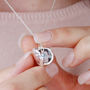 Personalised Hammered Sterling Silver Birthstone Locket, thumbnail 3 of 9