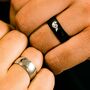Stainless Steel Yin And Yang Matching Couple Rings, thumbnail 4 of 5