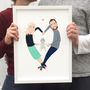 Hand Painted Personalised Heart Family Portrait, thumbnail 3 of 3