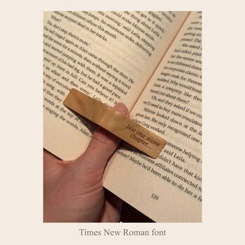 Personalised Wooden Thumb Page Holder, One Handed Page Opener, 5 of 5