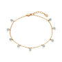 March Aquamarine Birthstone Anklet, thumbnail 2 of 7