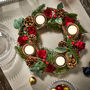 Winter Roses Christmas Candle Holder, thumbnail 6 of 6