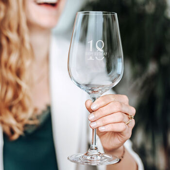 Personalised Name And Year Wine Glass, 2 of 6