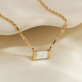 Darcy Pearl Pendant Gold Necklace, 3 of 8