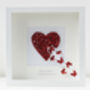 Ruby Wedding Anniversary Framed 3D Butterfly Heart, thumbnail 3 of 10
