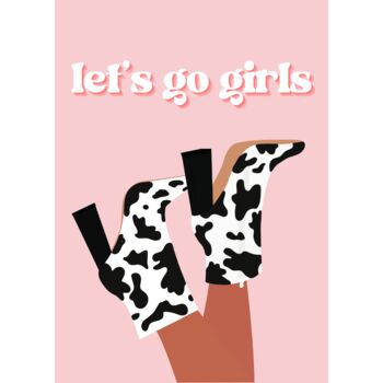 Let's Go Girls Greeting Card, 2 of 2