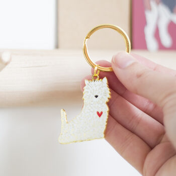 West Highland White Terrier Keyring, 4 of 4