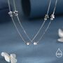 Sterling Silver Little Twinkle Stars Charm Necklace, thumbnail 4 of 12
