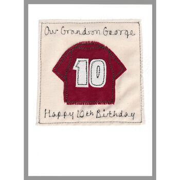 Personalised Football Shirt Father's Day Card, 8 of 10
