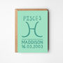 Personalised Pisces Zodiac Star Sign Birthday Card, thumbnail 1 of 3