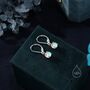 Aurora Ab Cz Lever Back Hoop In Sterling Silver, thumbnail 7 of 12