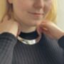 Sterling Silver Choker Necklace With Open Back, thumbnail 5 of 11