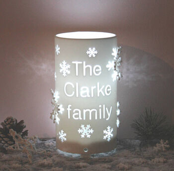 Personalised Family Name Christmas Snowflake LED Light, 4 of 7