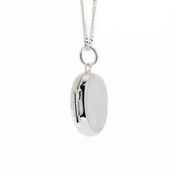 Petite Sterling Silver Oval Locket Necklace, 12 of 12