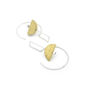 Handmade Silver + Brass Earrings | Mini Labyrinth Moon, thumbnail 2 of 4