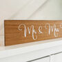 Wooden Wedding Sign Mr And Mrs Keepsake Decoration, thumbnail 2 of 8